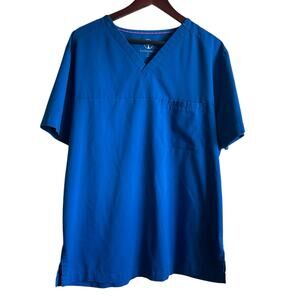 Healing hand Scrubs Women Top XL Blue Medical Uniform Nurse‎ Workwear Dental